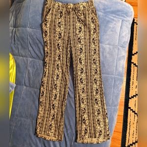 Joe B Cream/Black Print Pants